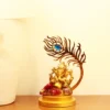 Iron Decorative ganesh on stand, feather design