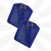 Handmade Leather Luggage Tag set of 2 (Blue)