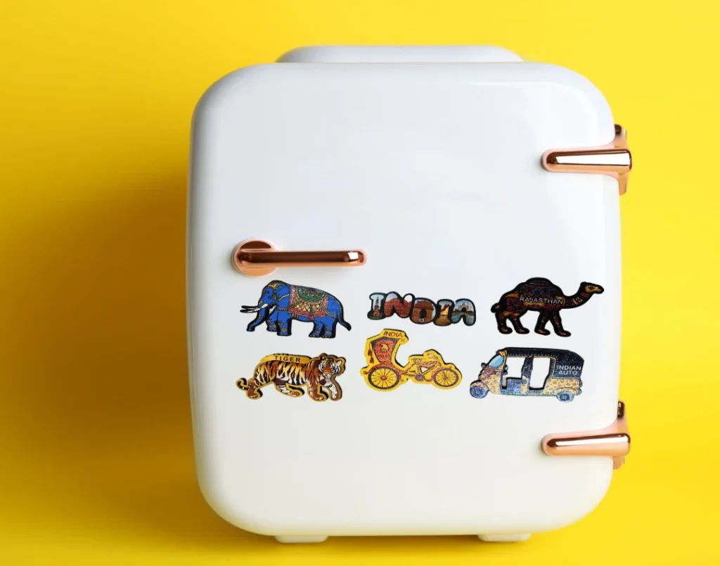 Wooden MDF Fridge magnet - Set of 6 pcs