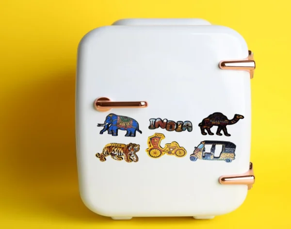 Wooden MDF Fridge magnet - Set of 6 pcs