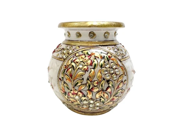 Marble Hand painted round lota - Image 4
