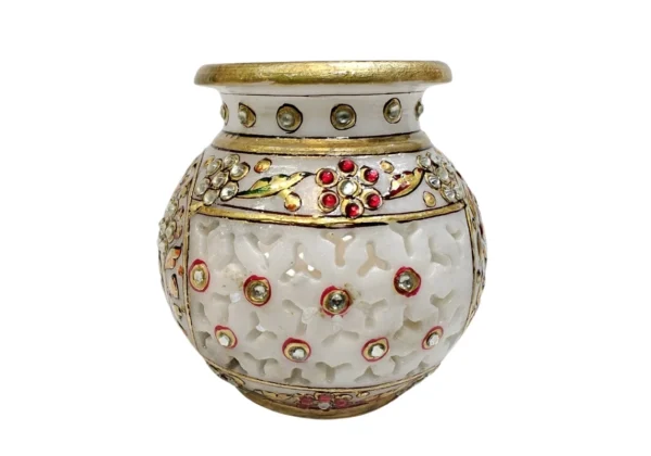 Marble Hand painted round lota - Image 3