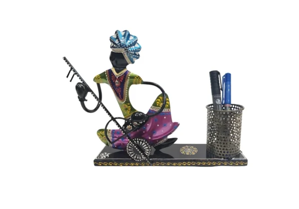 Iron Decorative Nagpuri musician pen stand - Image 2