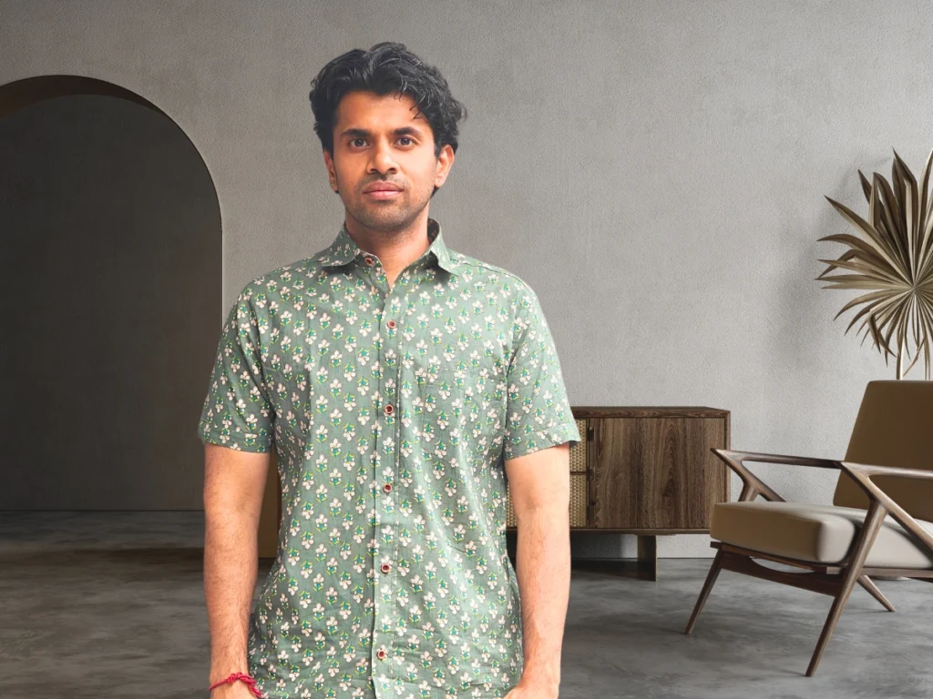 Cotton Jaipuri Print Men's Shirt