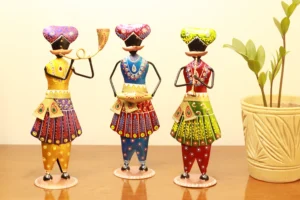 Iron Decorative Maratha Musician - Set of 3