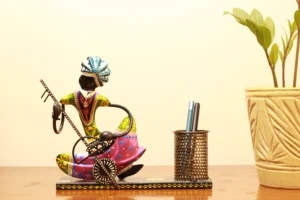Iron Decorative Nagpuri musician pen stand