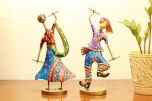 Iron Decorative dandiya Couple - Set of 2