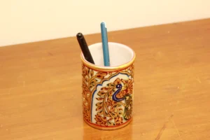 Marble Pen Jar Hand Painted
